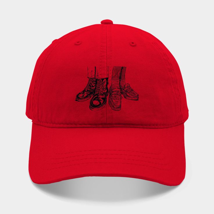 red hunting hat